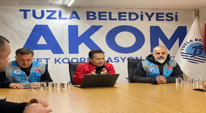 TUZLA BELEDİYESİ HATAY’A KOORDİNASYON MERKEZİ KURDU