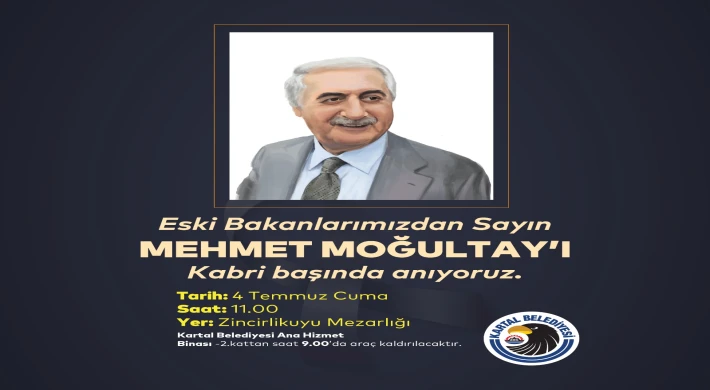Eski Bakan Mehmet Moğultay Vefatının 8. Yılında Kabri Başında Anılacak