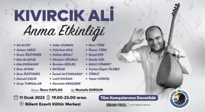 Kıvırcık Ali Vefatının 12. Yılında Kartal’da Anılacak