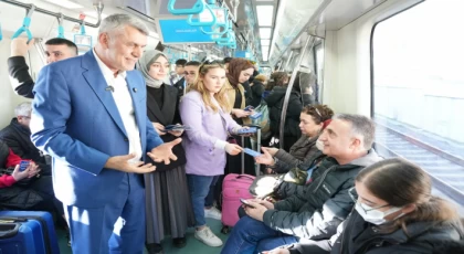 Kadem Başkan, Marmaray’da projelerini anlattı