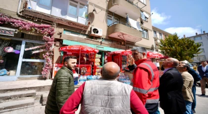 Başkan Gökhan Yüksel, Cevizlideki Balkon Çökmesiyle Alakalı İncelemelerde Bulundu