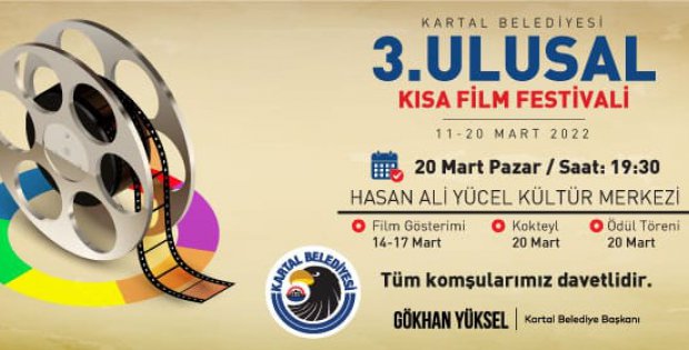 Kartal Belediyesi 3. Ulusal Kısa Film Festivali başlıyor